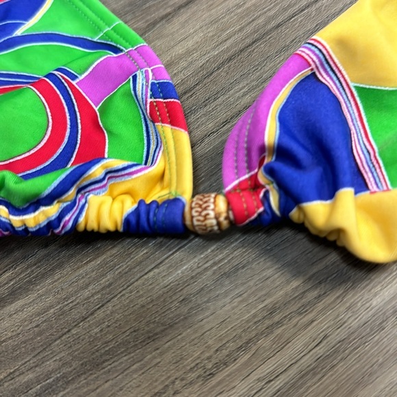 Hoopa Multi Colored Triangle Slide Bikini Top - Picture 3 of 7
